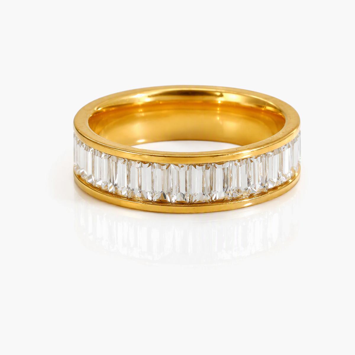 Trendy Triangle Stone Ring