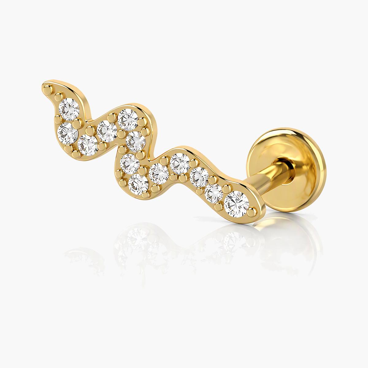 Dainty Flower & Snake Stud Earrings