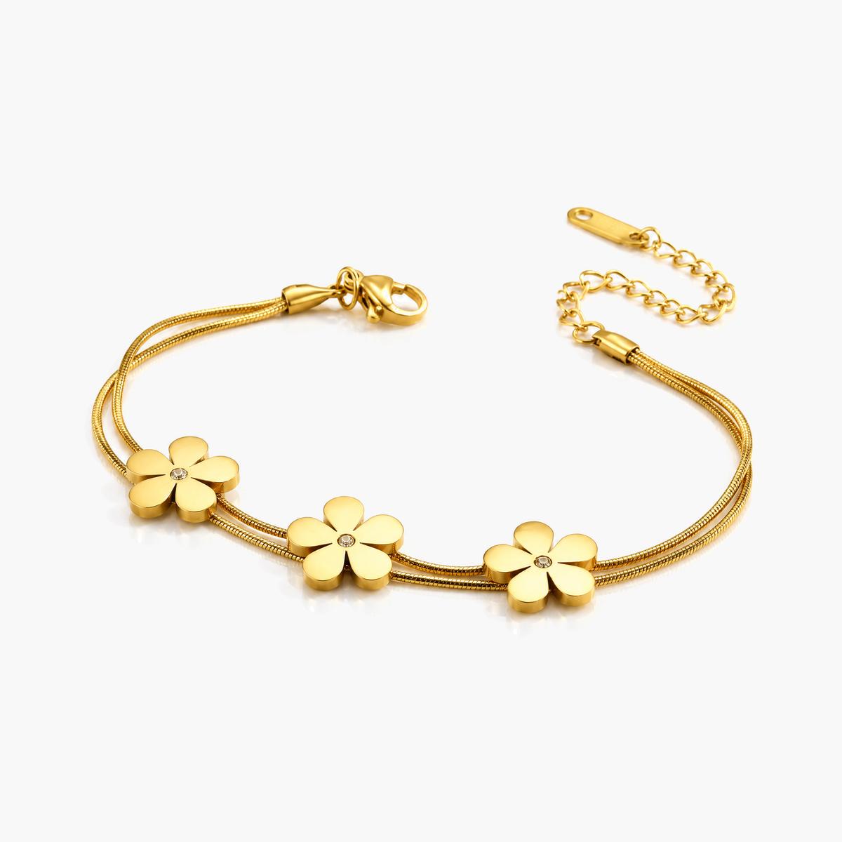 Trendy Flower Charm Bracelet