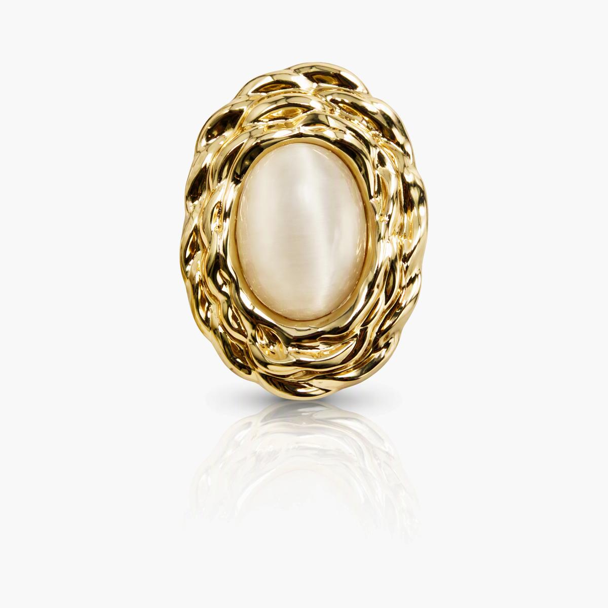 Vintage Twisted Rope Oval Stud Earrings