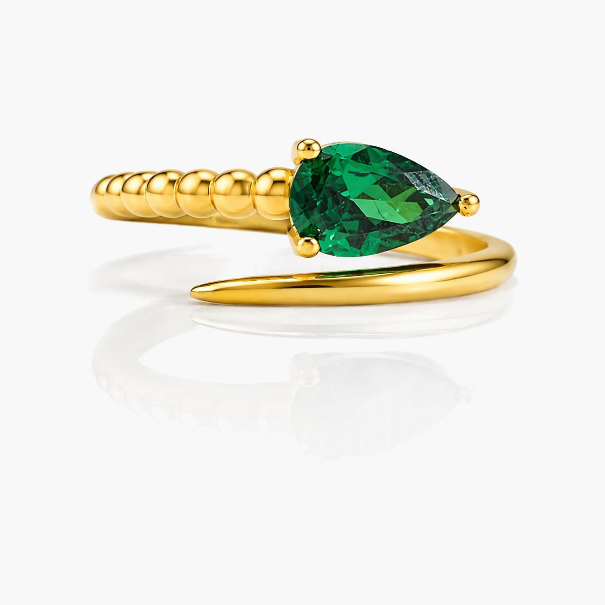 Dainty Teardrop Pear Ring
