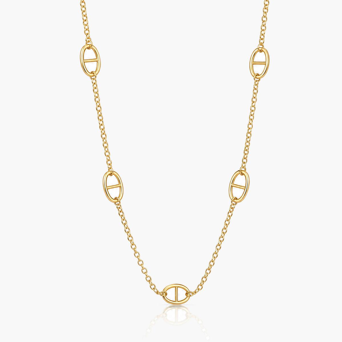 Trendy Oval Link Y-Necklace