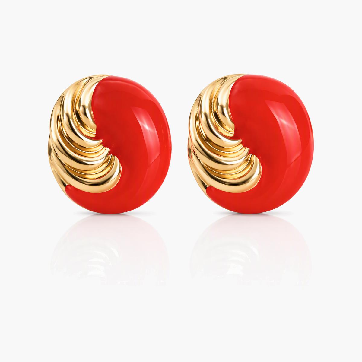 Trendy Swirl Stud Earrings
