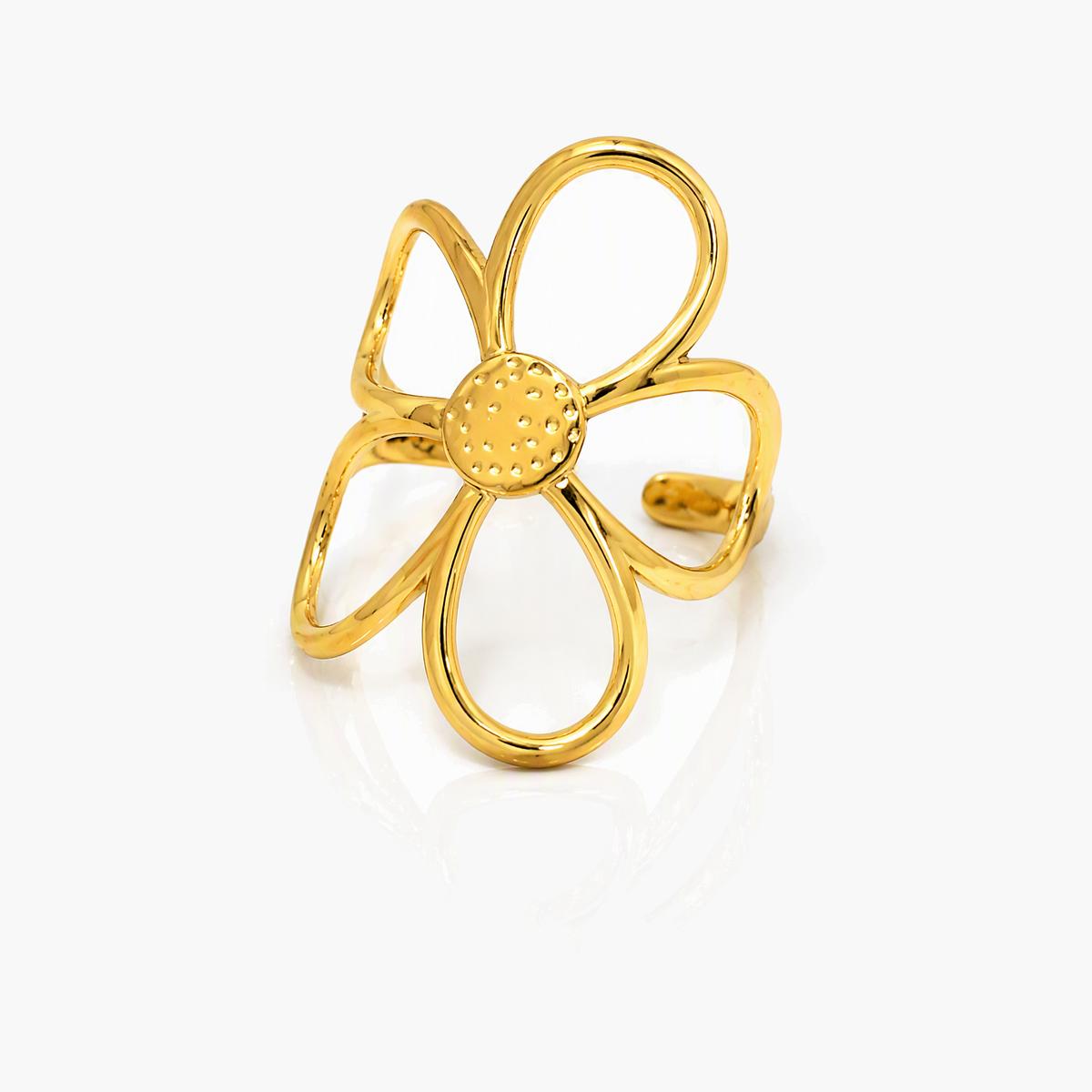 Dainty Flower Openwork Ring