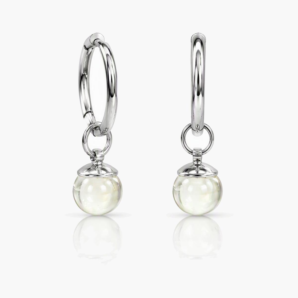 Dainty Round Bead Drop Earrings