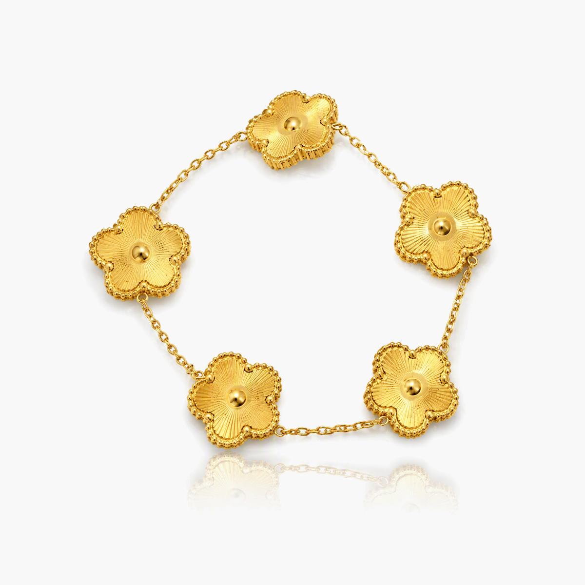 Dainty Flower Chain Bracelet