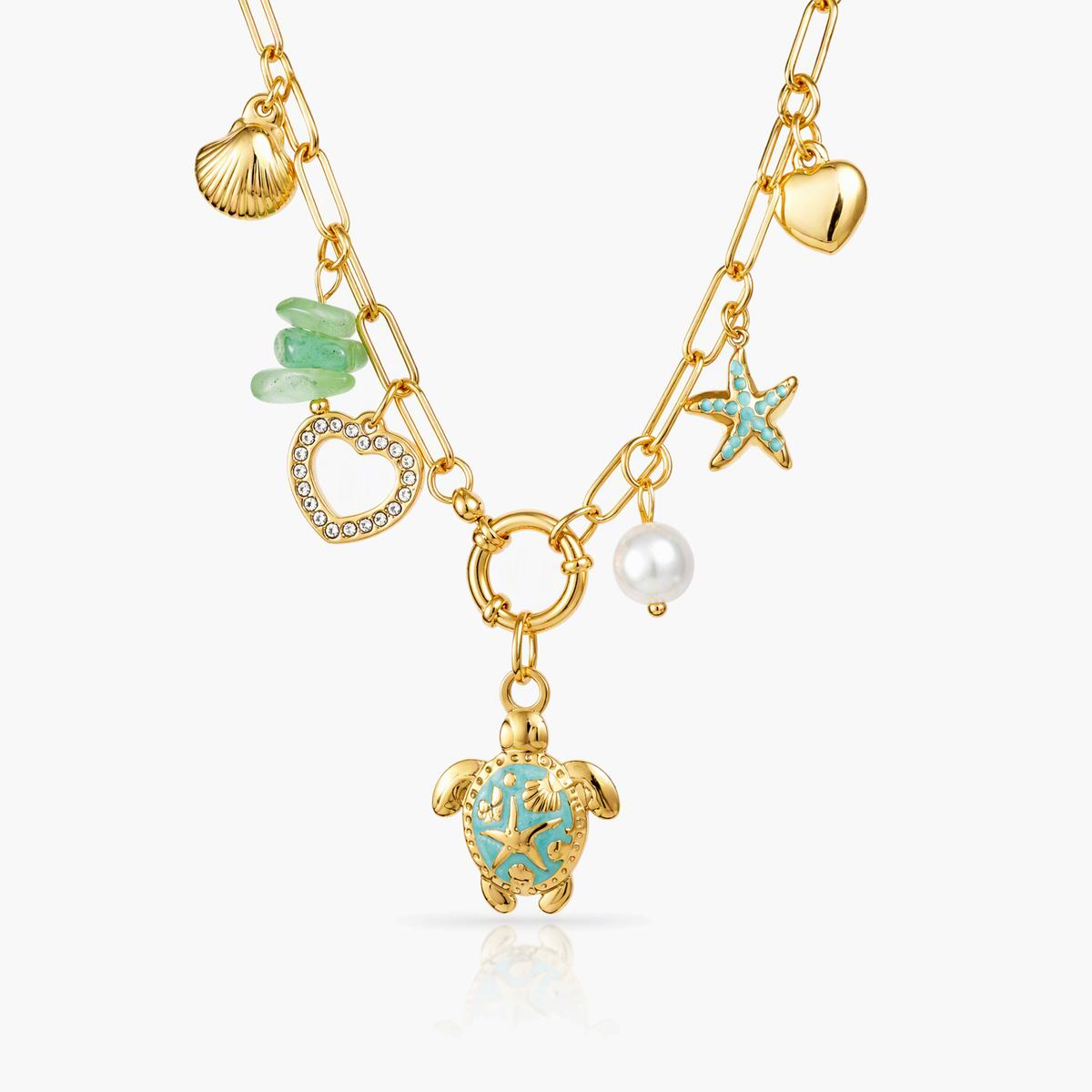 Cute Sea Turtle Charm Necklace