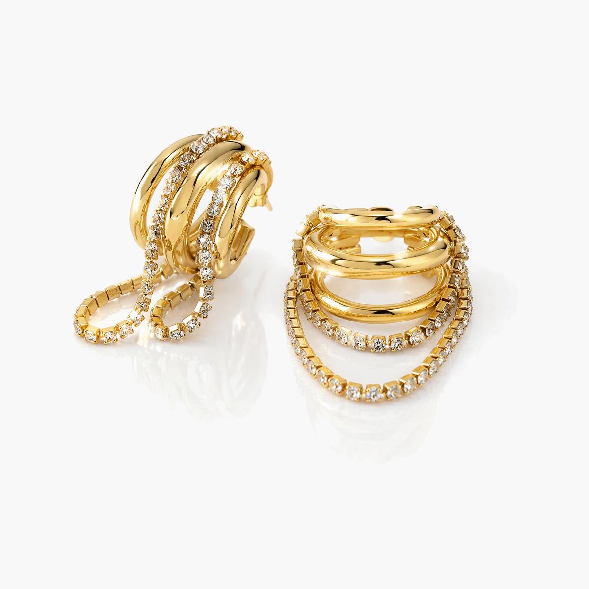 Trendy Multi Layer Hoop Earrings