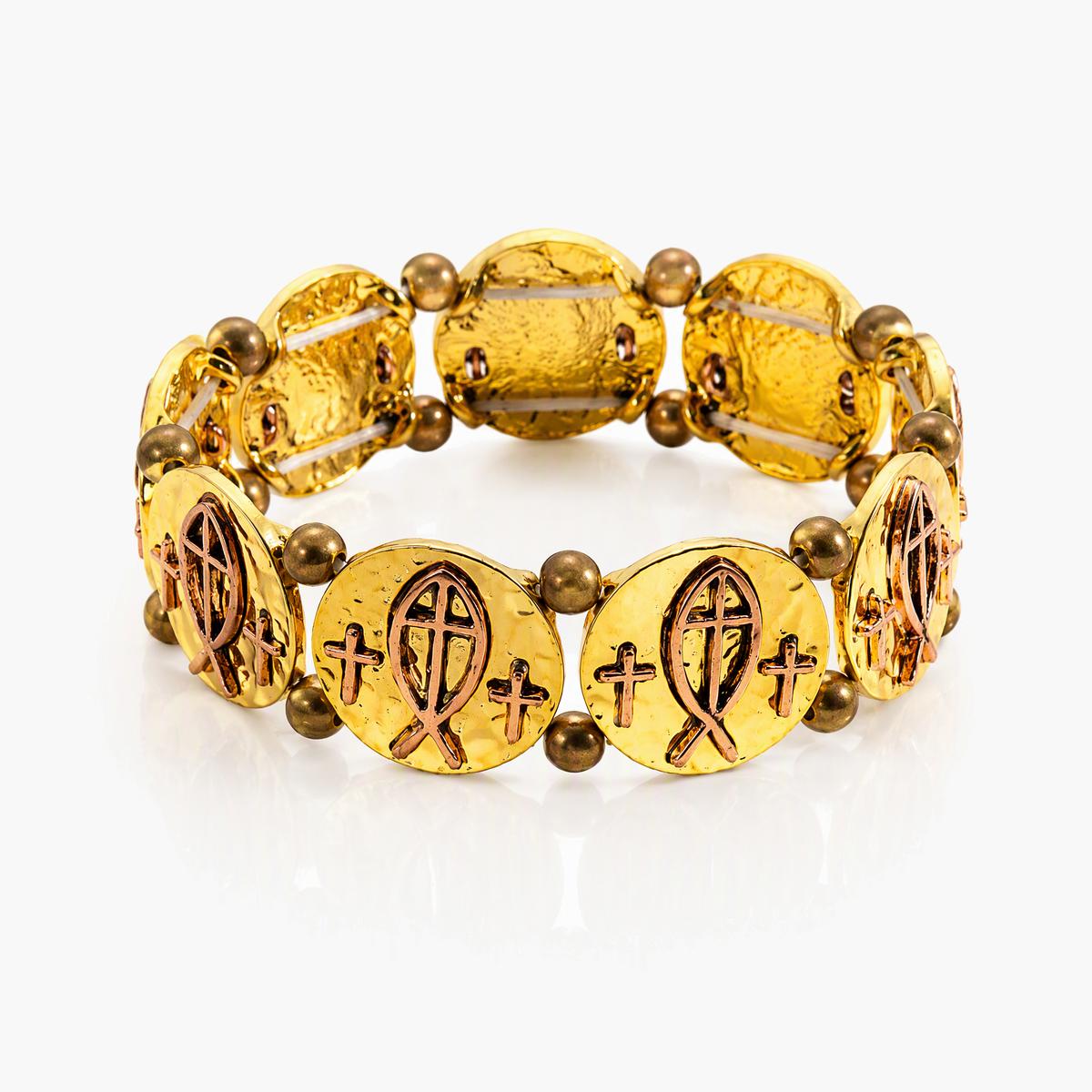 Vintage Heart Charm Bracelet