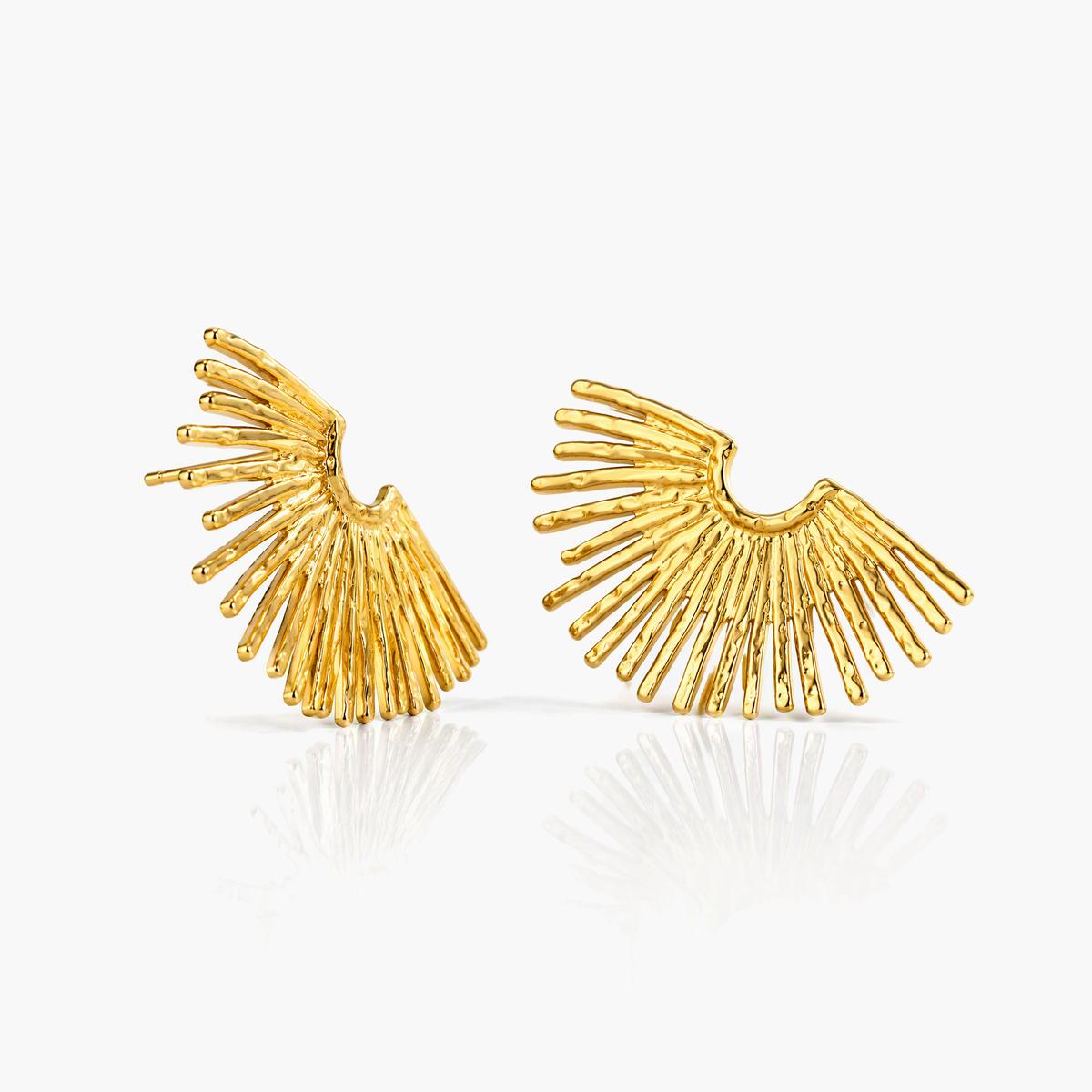Trendy Sunburst Drop Earrings