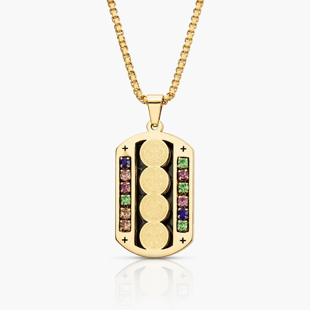Vintage Coin Dog Tag Pendant Necklace