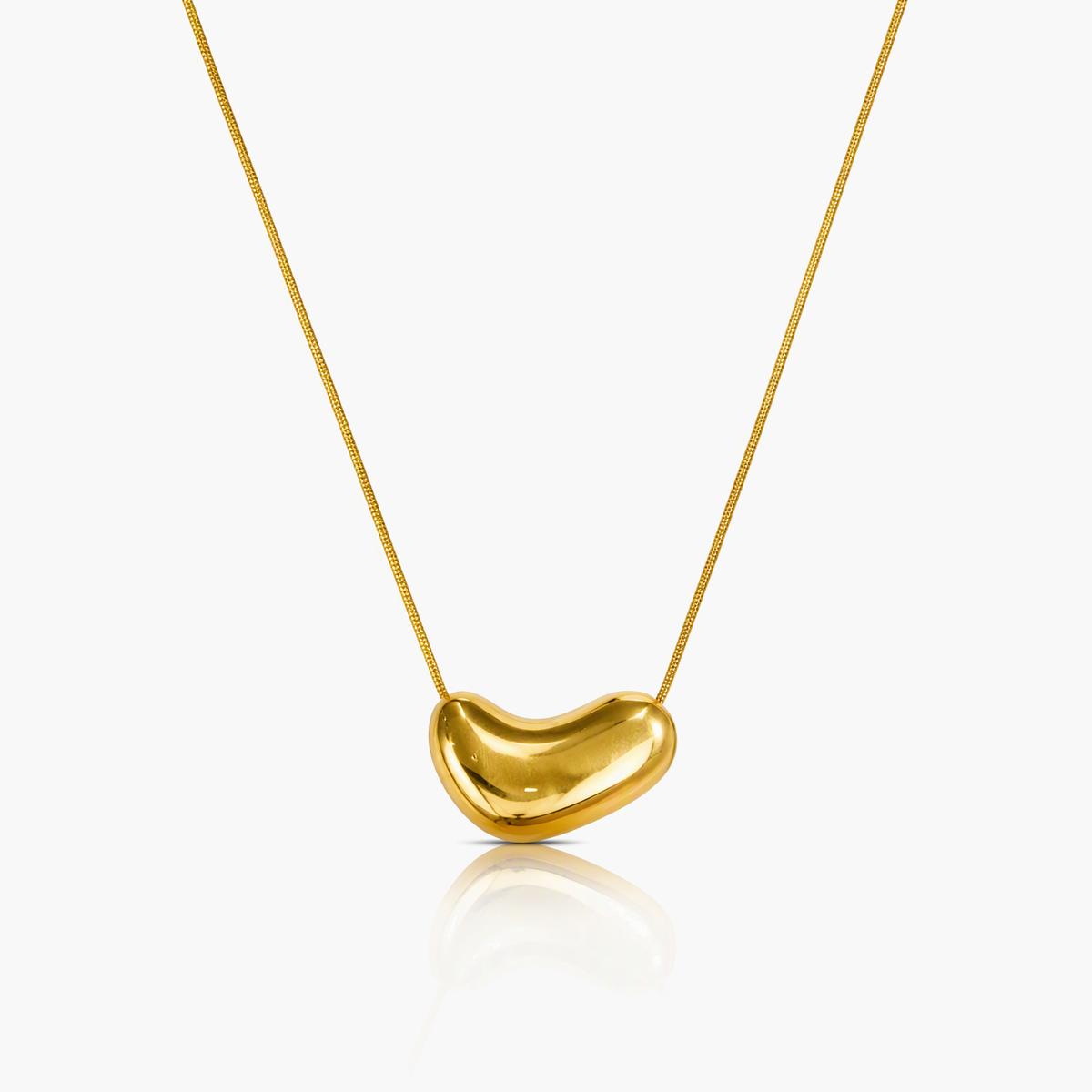 Minimalist Bean Pendant Necklace