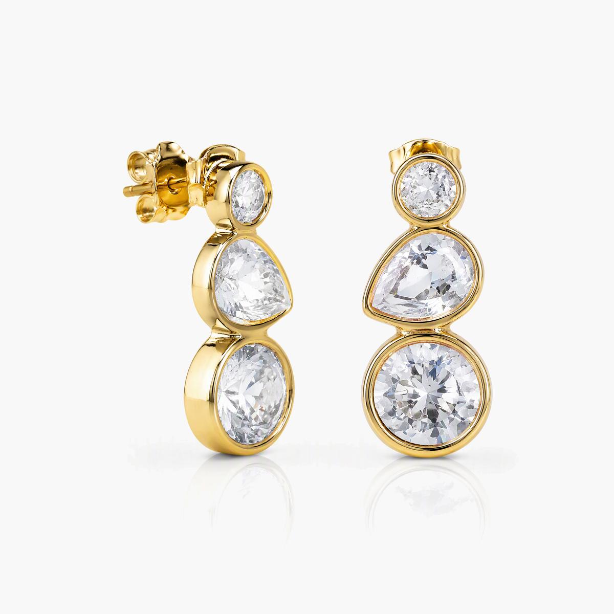 Geometric Stone Drop Earrings