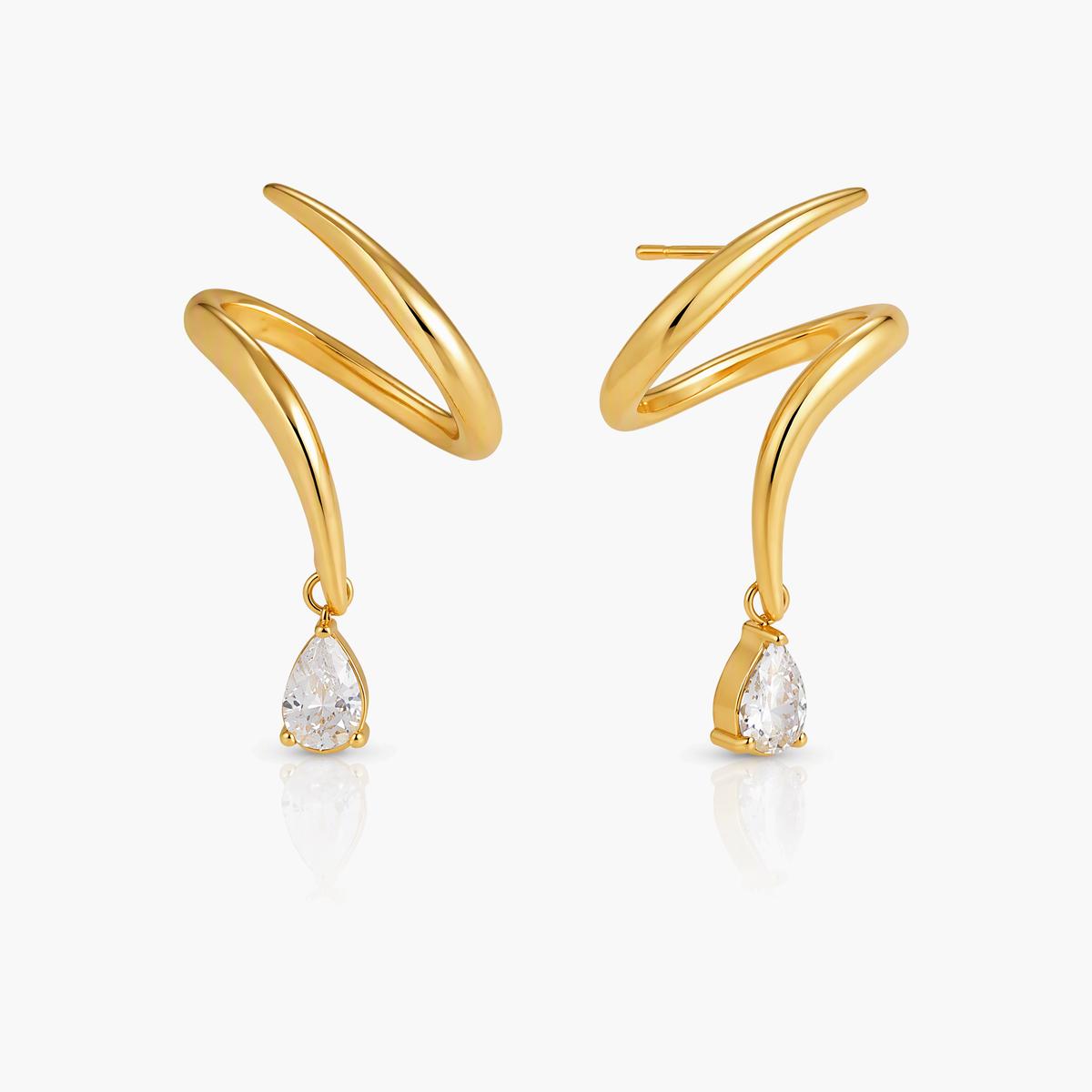 Twisted Open Cuff Drop Earrings