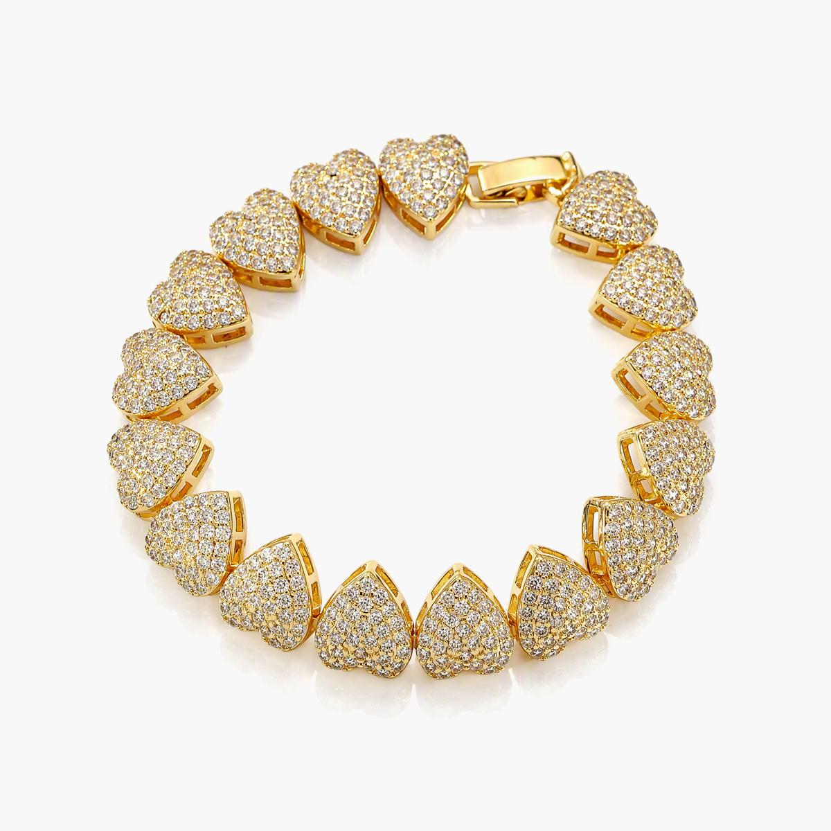 Luxury Pave Heart Bracelet