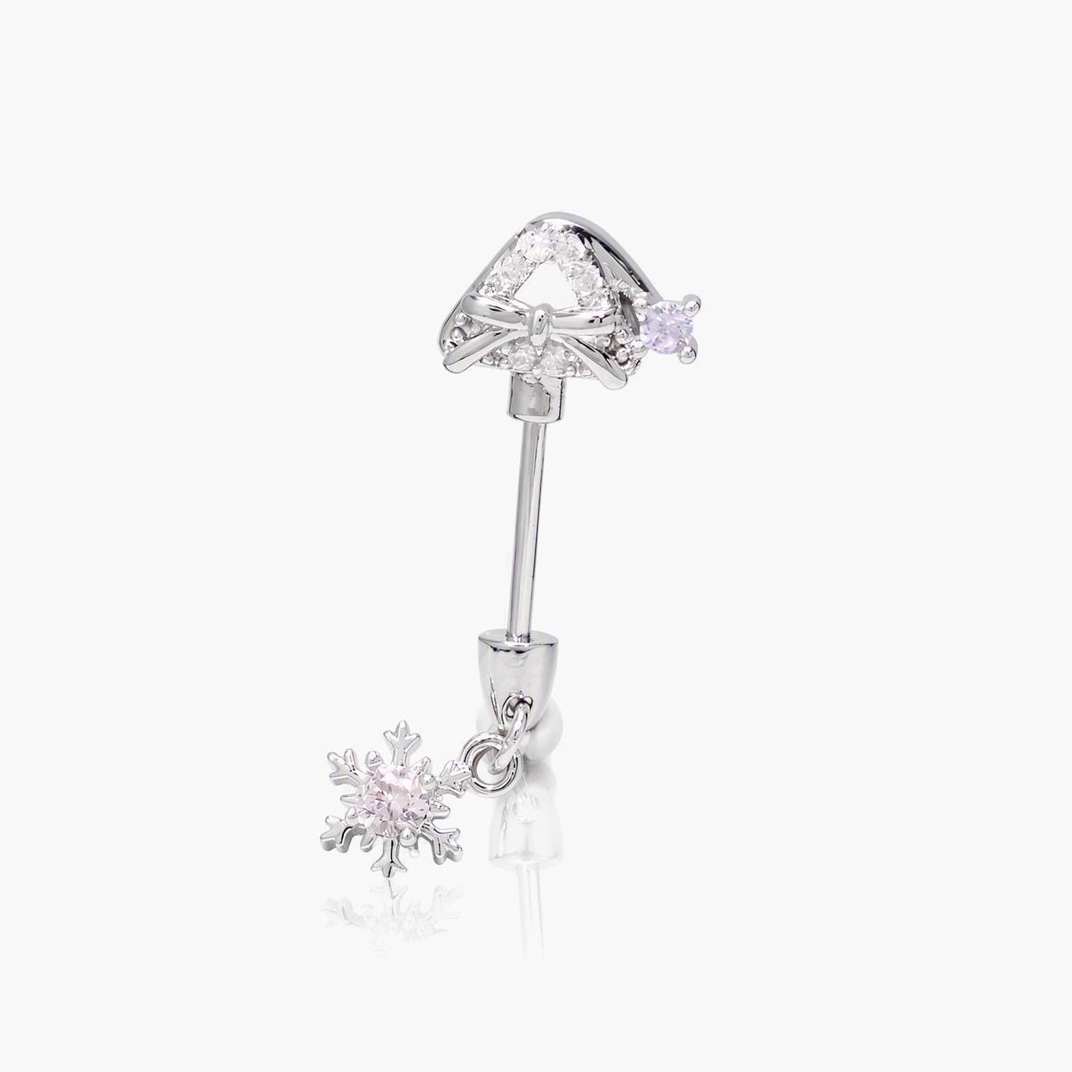 Cute Bow Snowflake Belly Ring