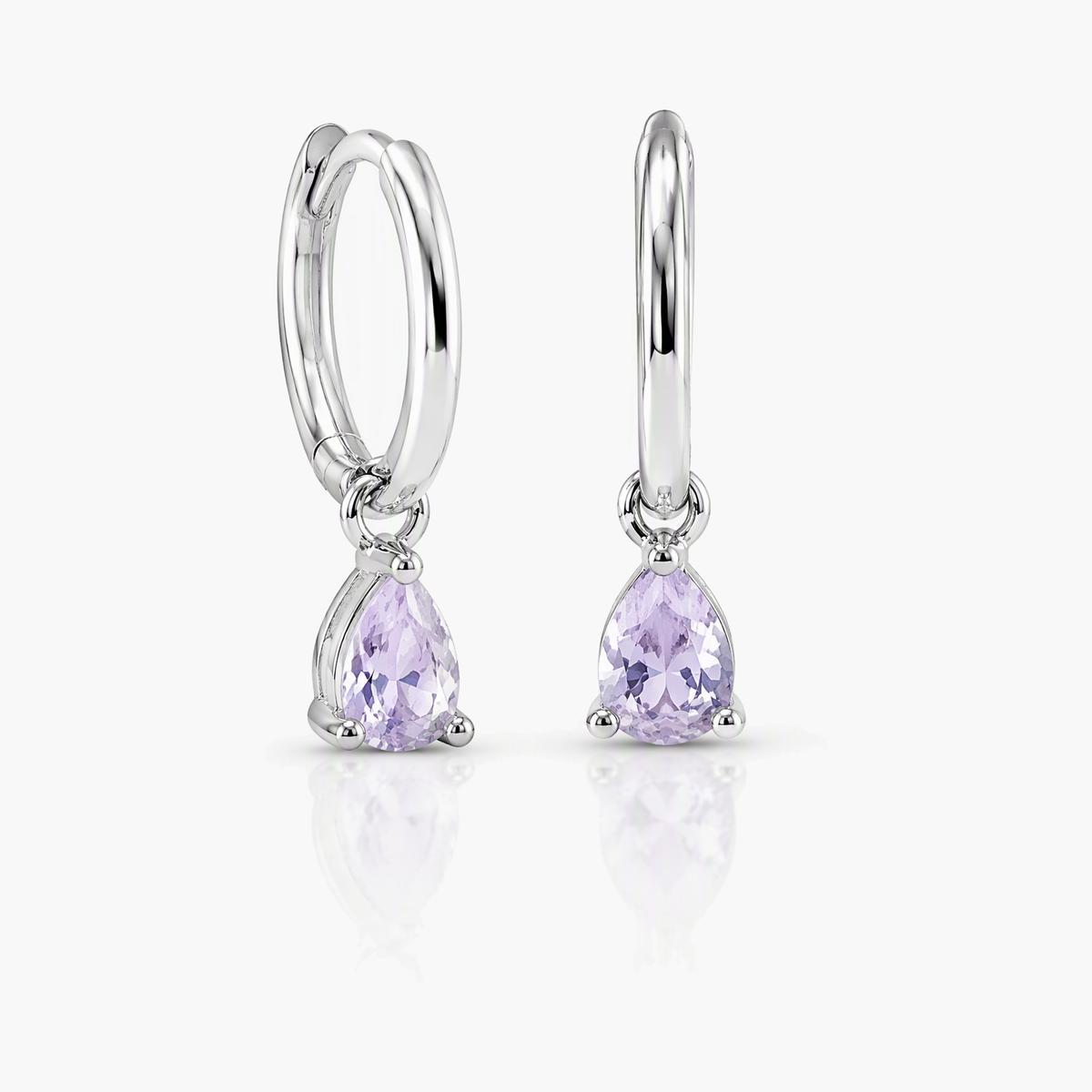 Dainty Teardrop Charm Huggie Earrings