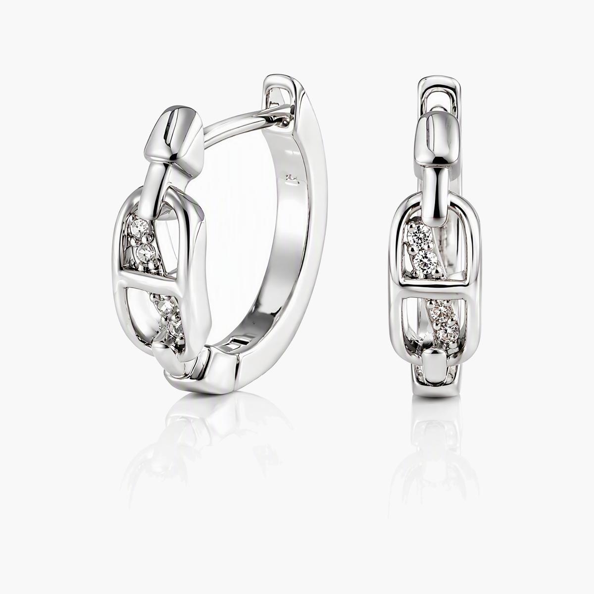 Geometric Huggie Earrings