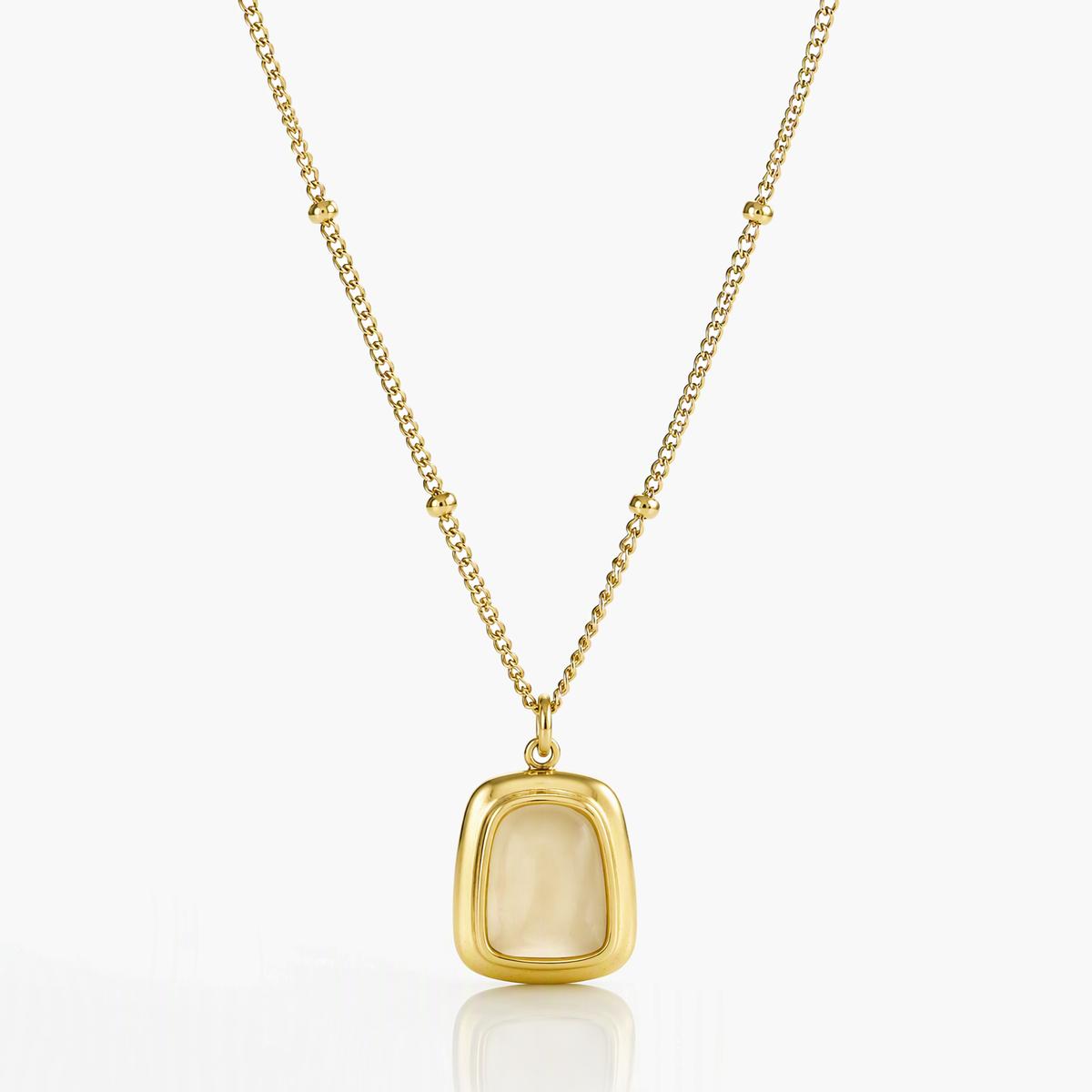 Minimalist Rectangle Pendant Necklace