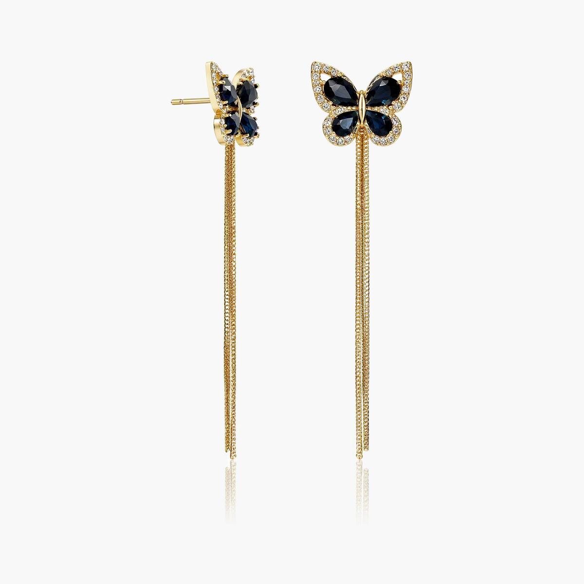 Elegant Butterfly Tassel Earrings