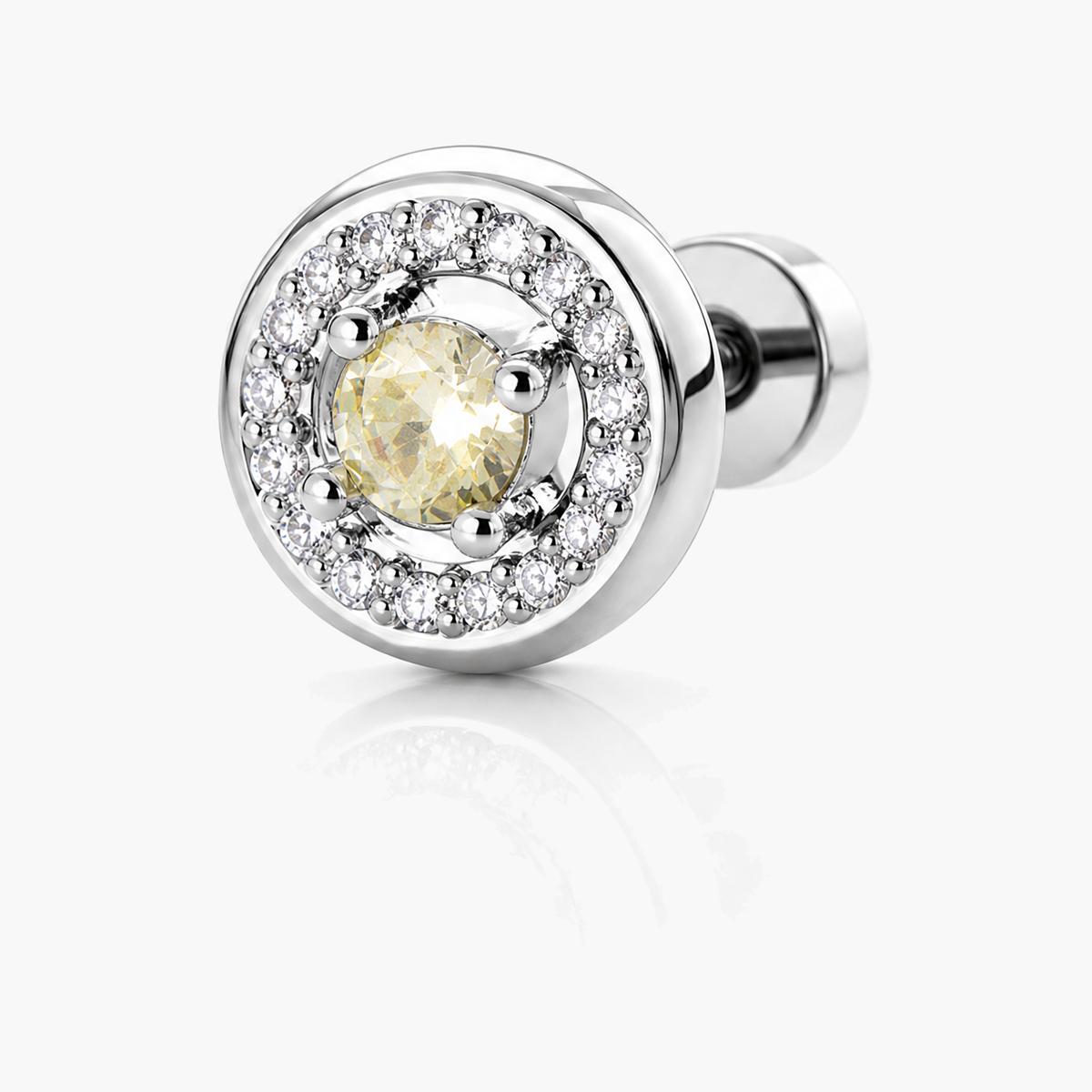 Dainty Round Halo Stud Earrings