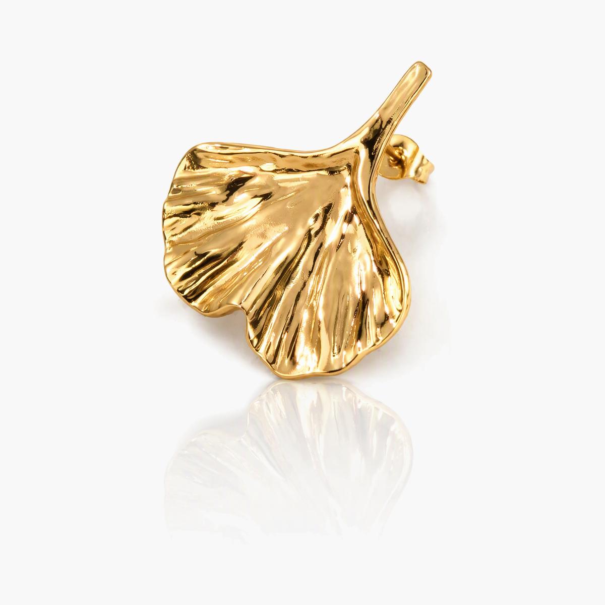 Ginkgo Leaf Stud Earrings