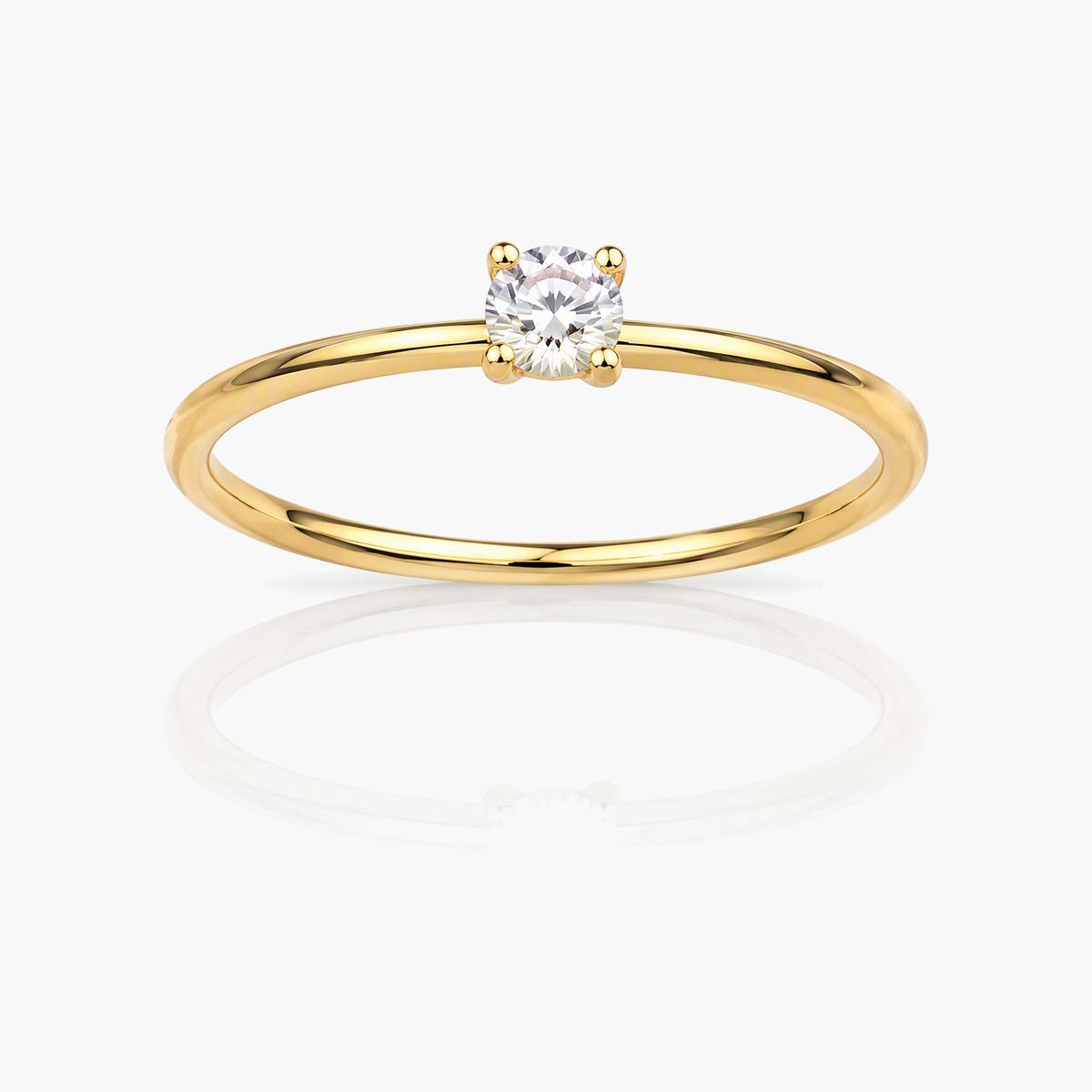 Dainty Single Stone Ring