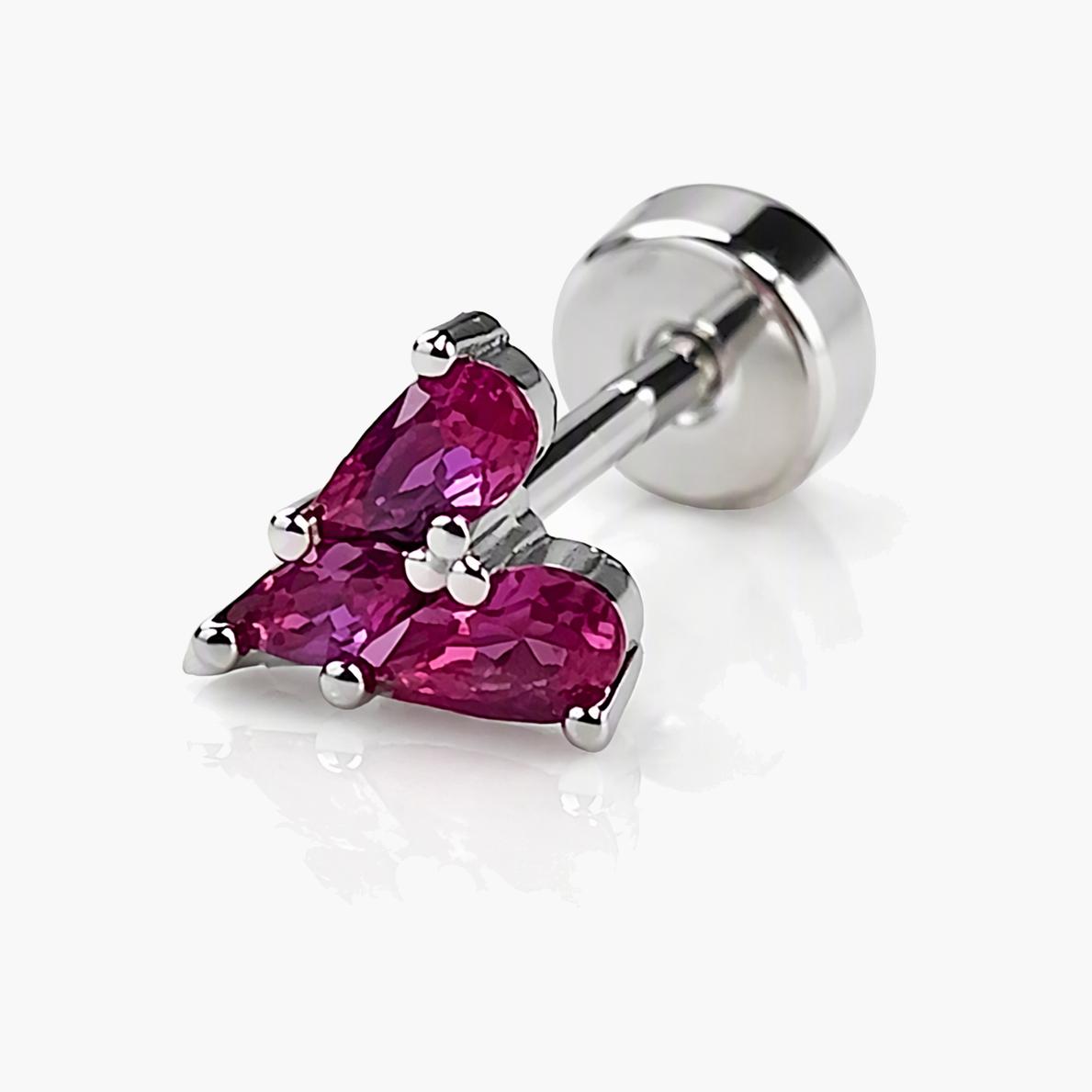 Dainty Interlocking Heart Stud Earrings