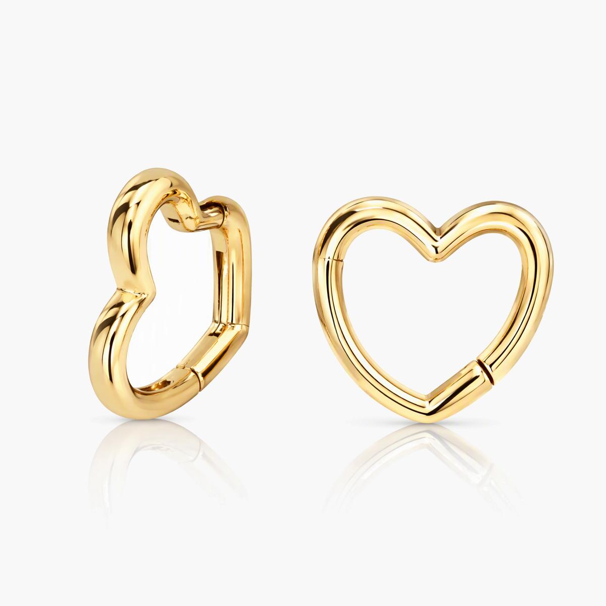 Heart Huggie Earrings