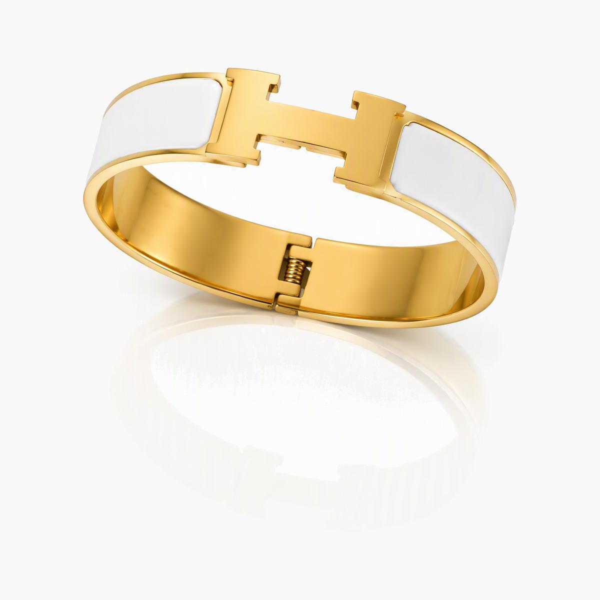 H-Shaped Clasp Bangle