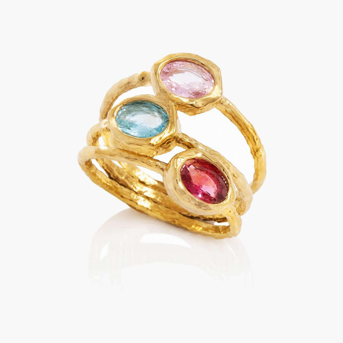Trendy Multi-Stone Wrap Ring