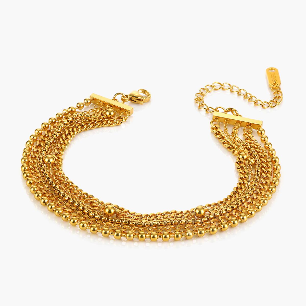 Trendy Mixed Chain Bar Bracelet