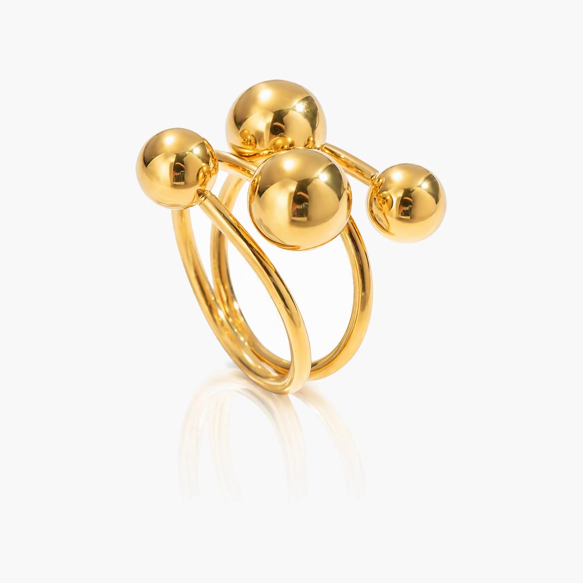 Trendy Multi-Ball Ring