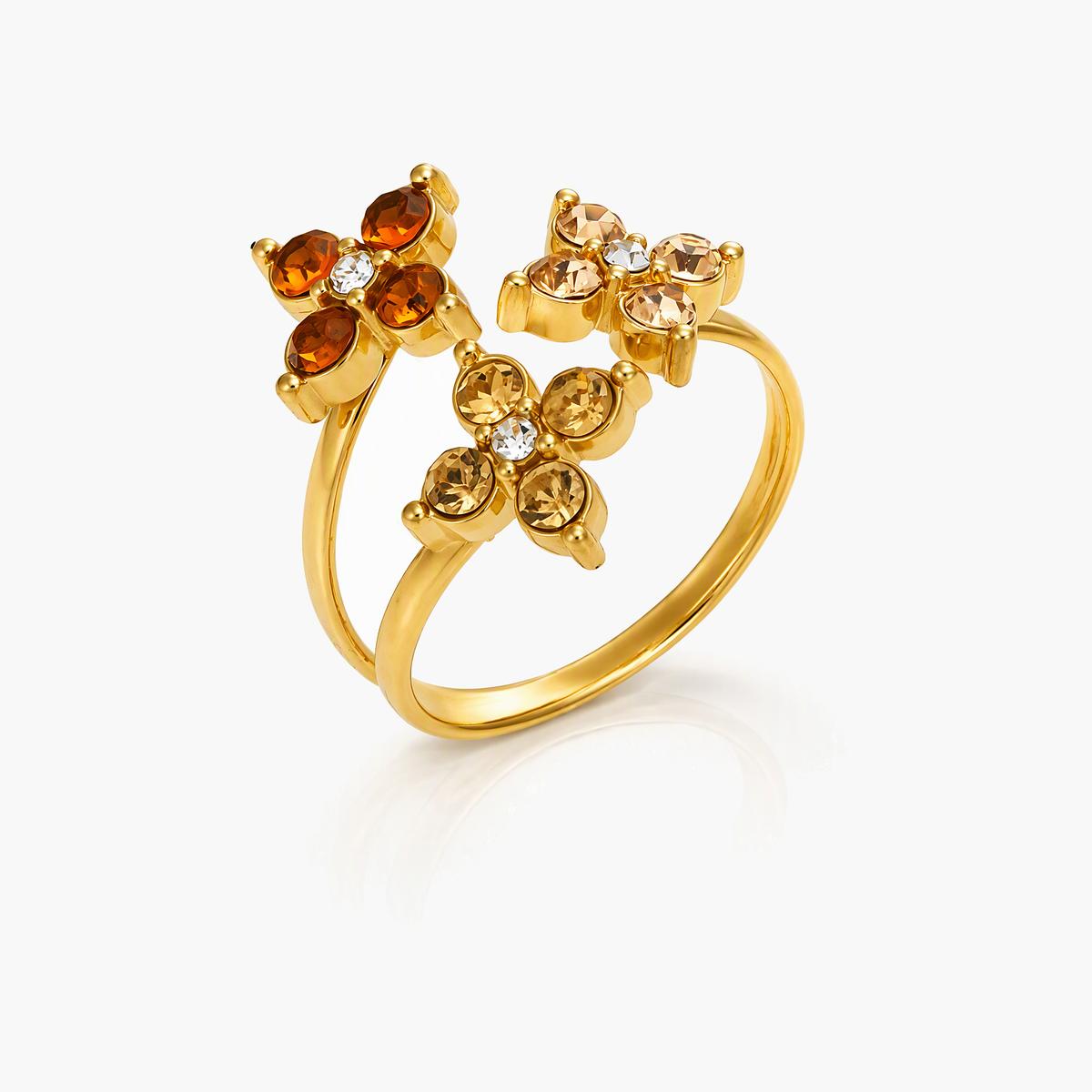 Dainty Flower Open Ring