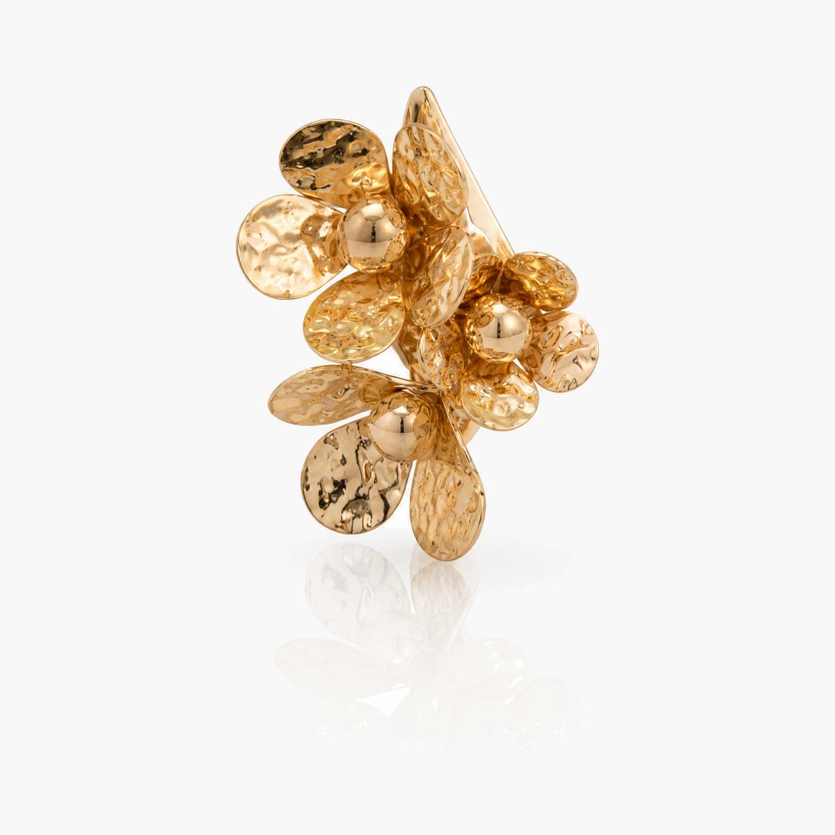 Textured Floral Cluster Earrings