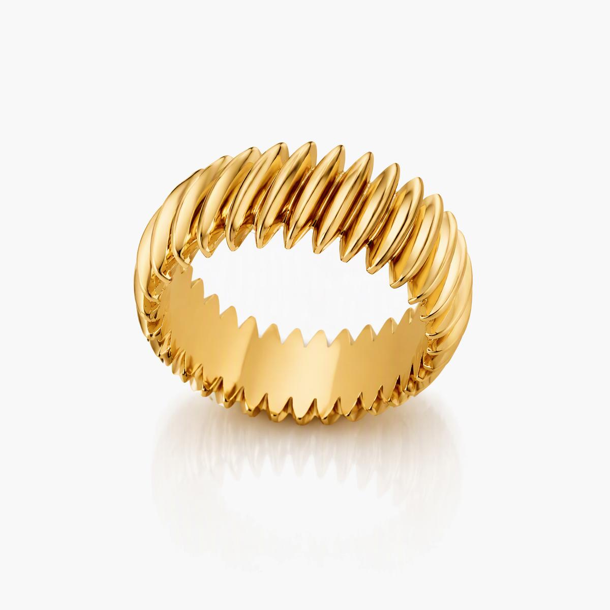 Chunky Ribbed Band Ring