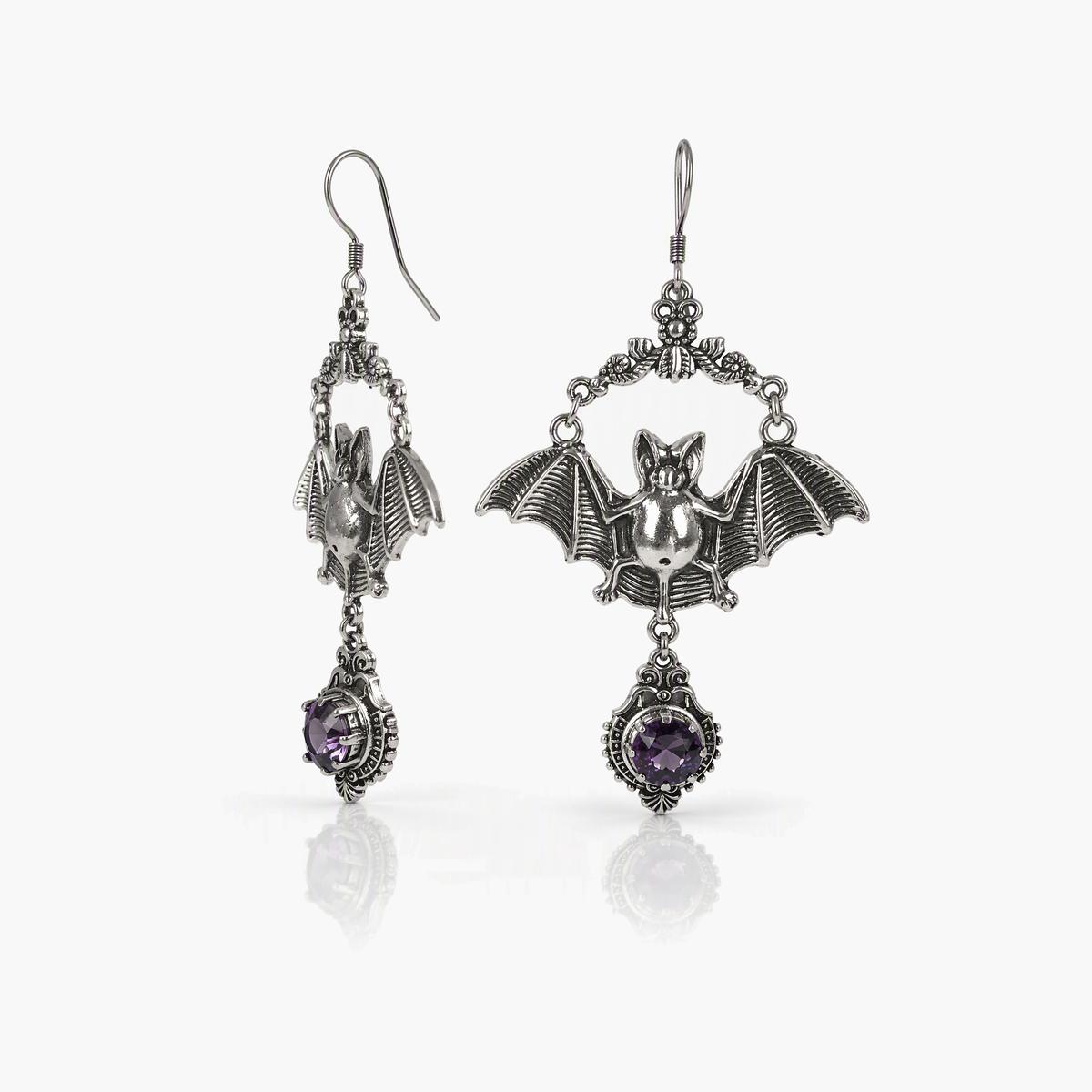Vintage Bat Drop Earrings