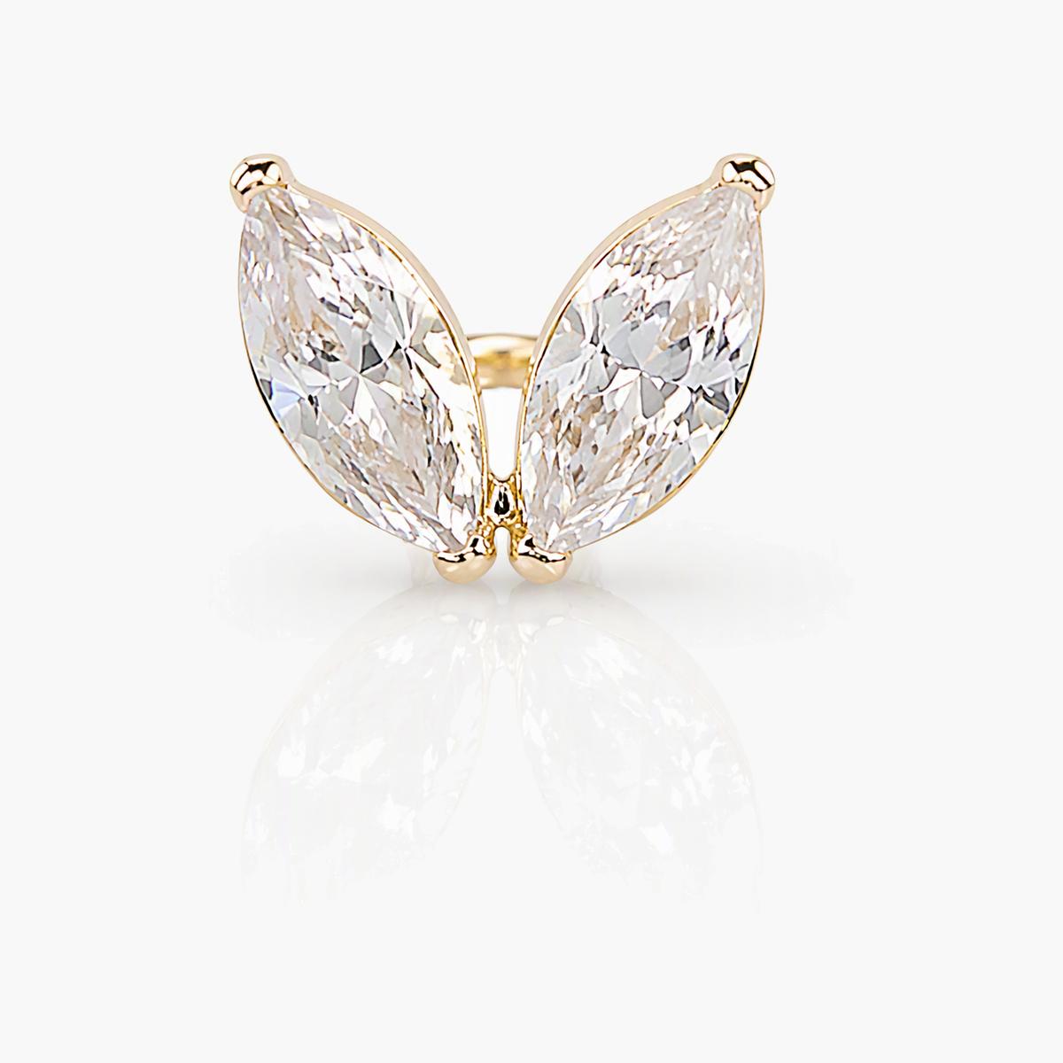 Dainty Double Marquise Stud Earrings