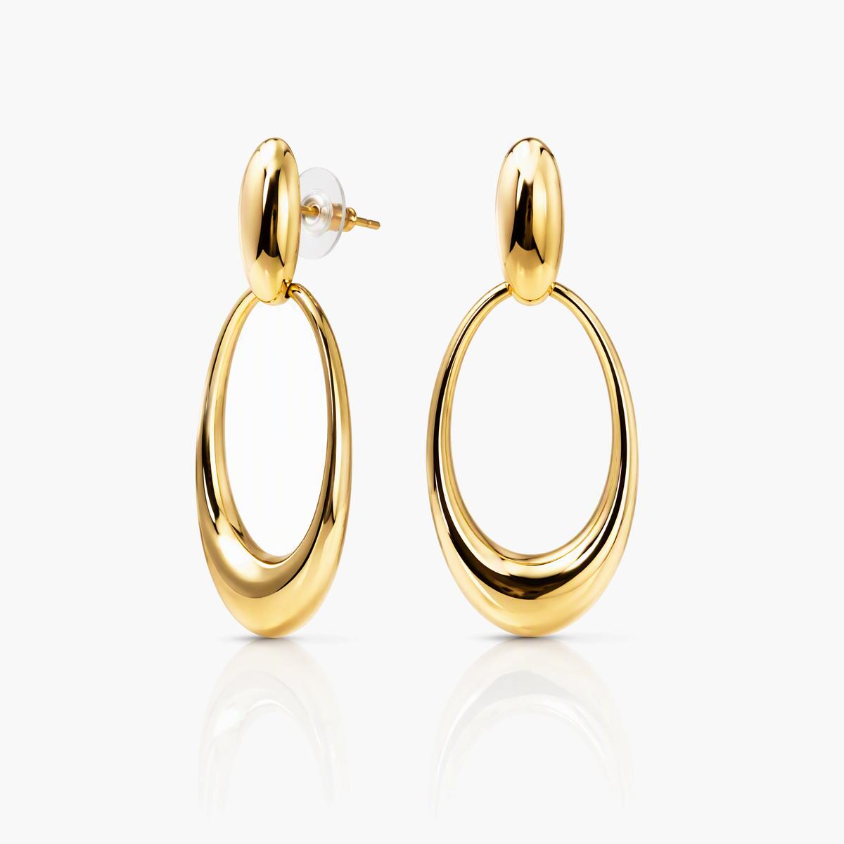 Elegant Oval Drop Earrings