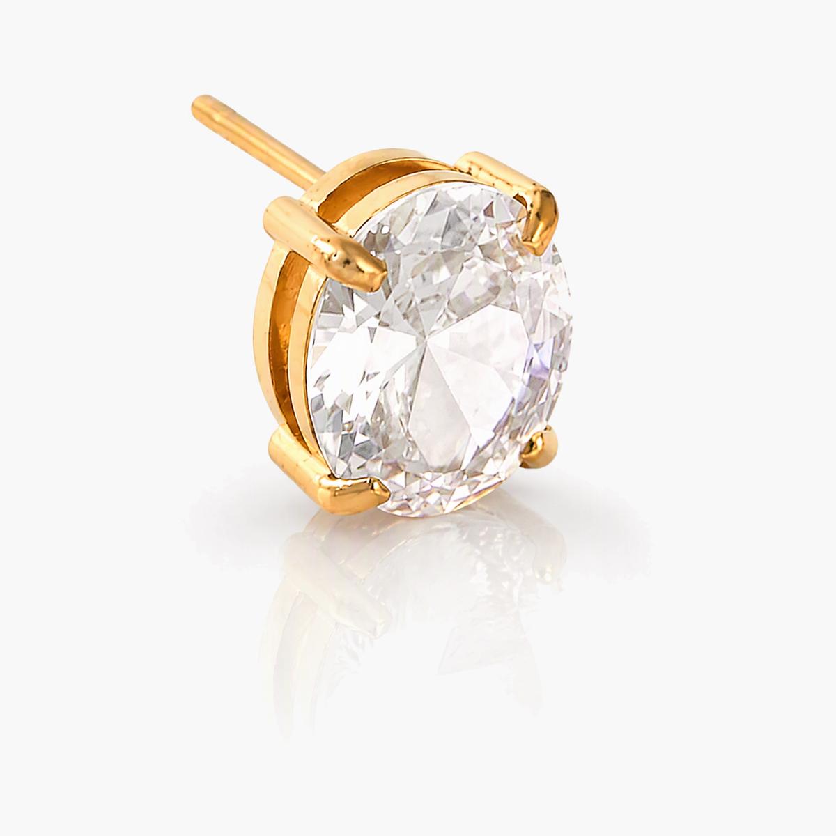 Dainty Solitaire Stone Stud Earrings