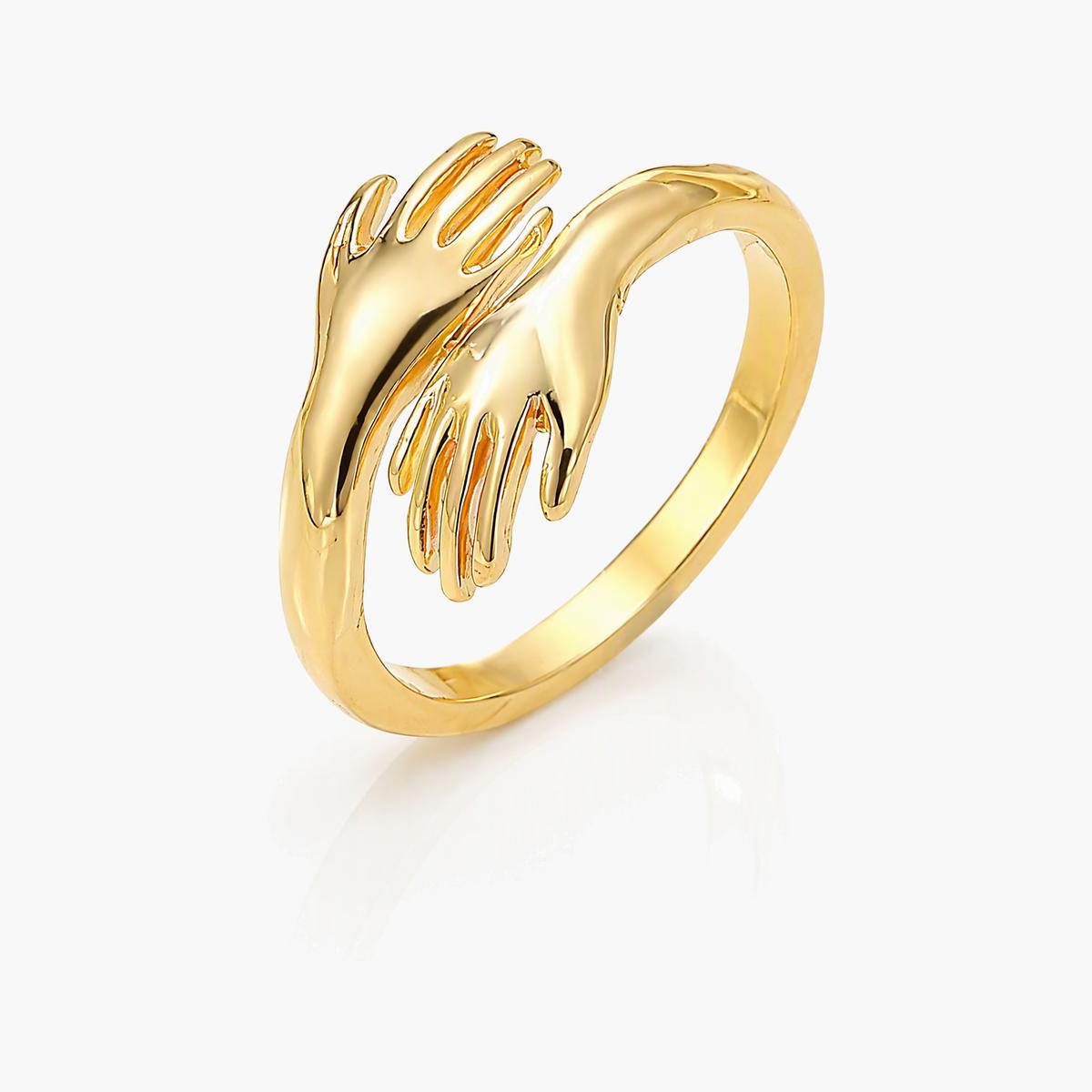 Interlocking Hands Ring