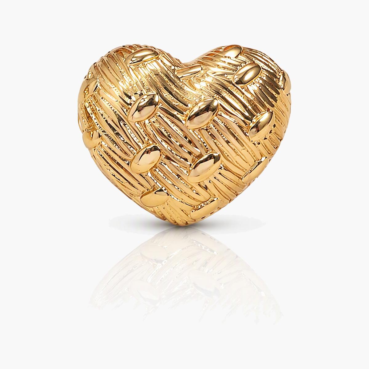 Woven Heart Stud Earrings