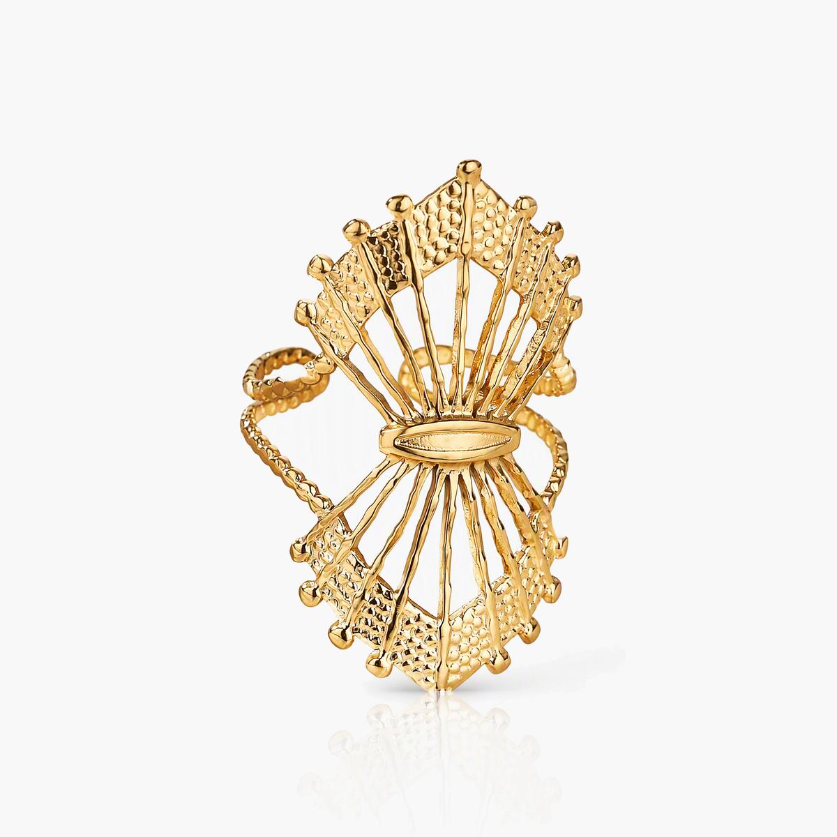 Flower Open Cuff Ring