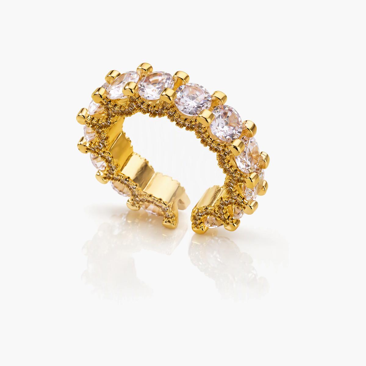 Floral & Butterfly Open Ring