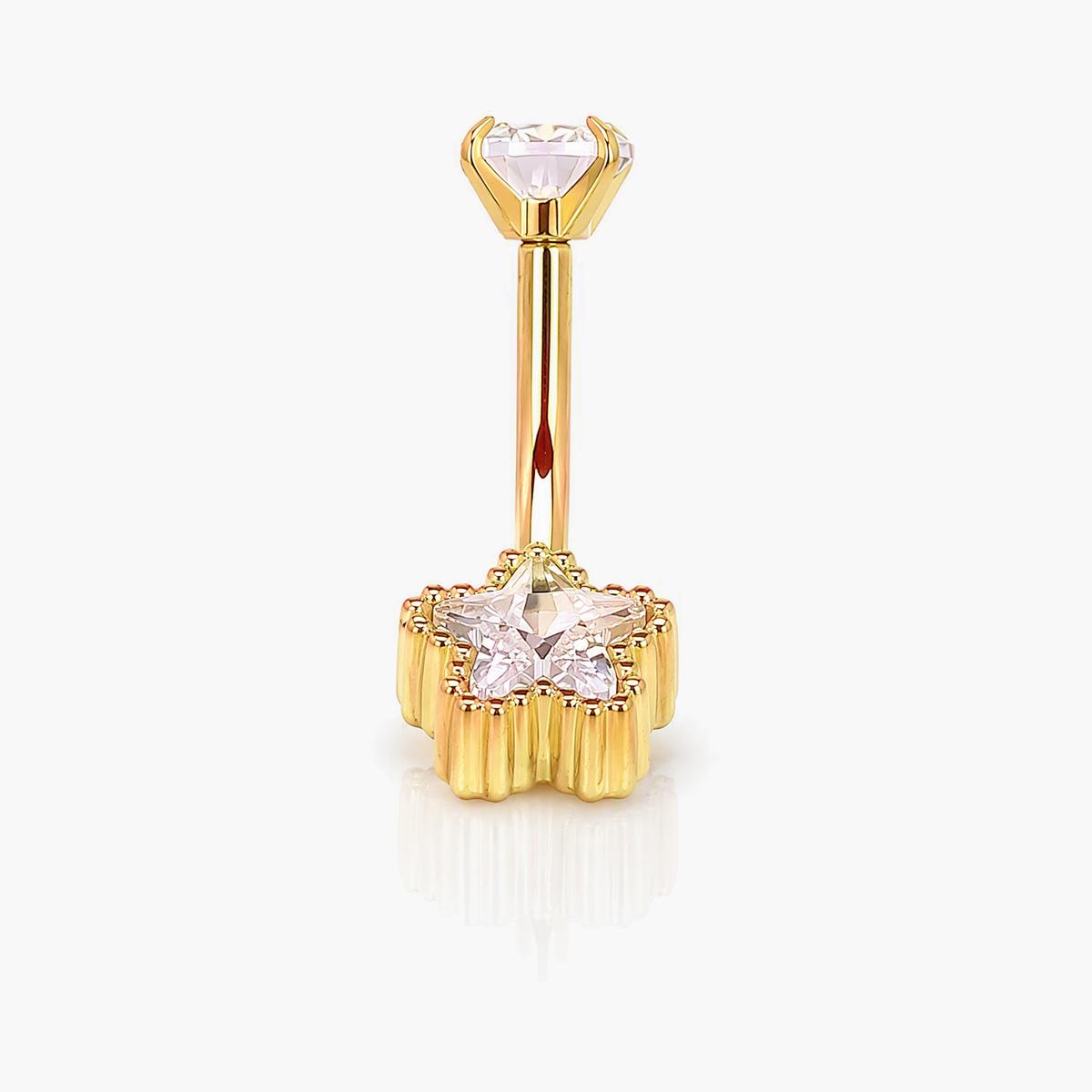 Trendy Gem Stone Belly Ring