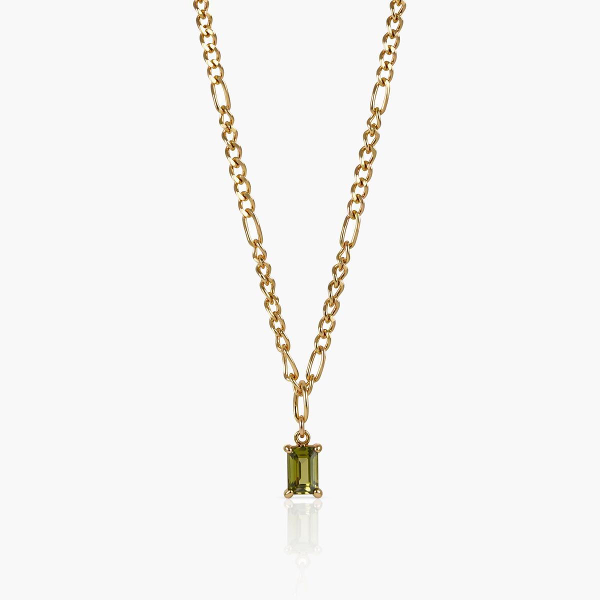 Dainty Rectangle Stone Necklace