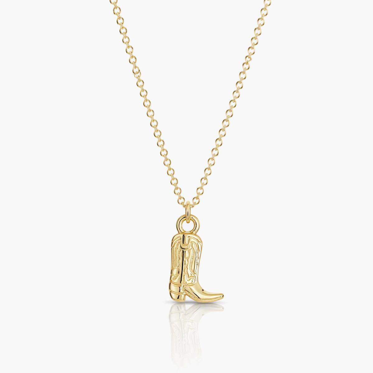 Cowboy Boot Pendant Necklace
