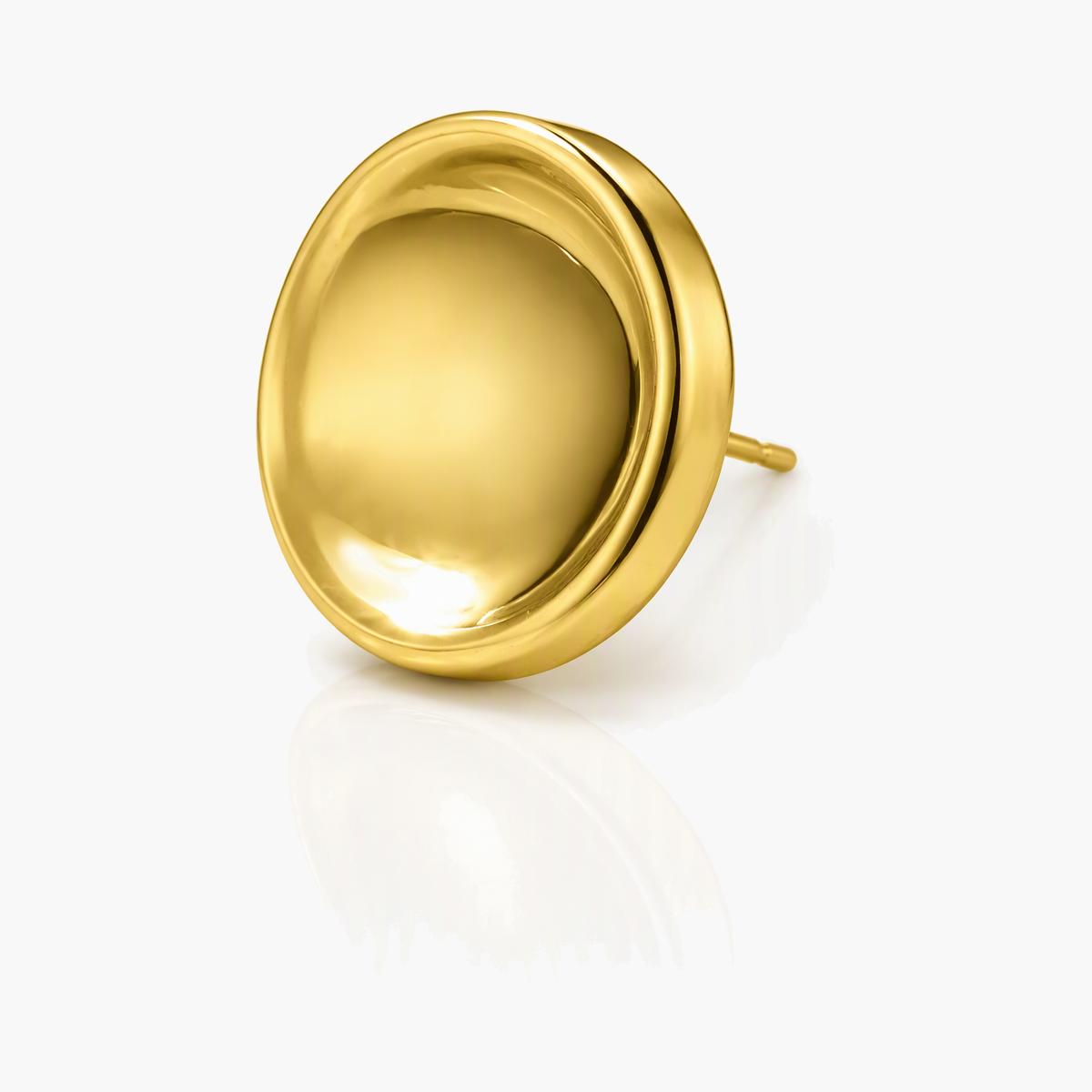 Minimalist Oval Stud Earrings