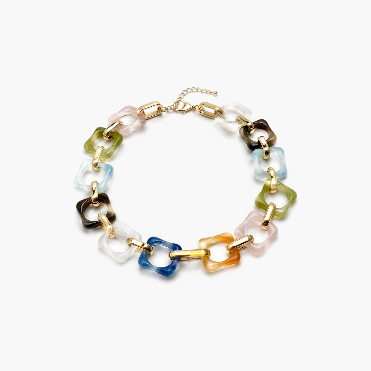 Trendy Square Link Necklace