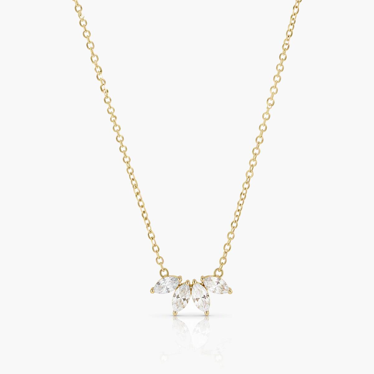 Dainty Leaf Branch Pendant Necklace
